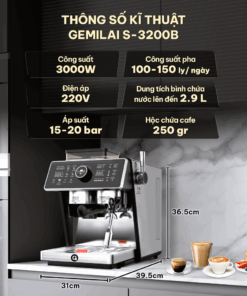 Máy pha cà phê Gemilai S 3200B